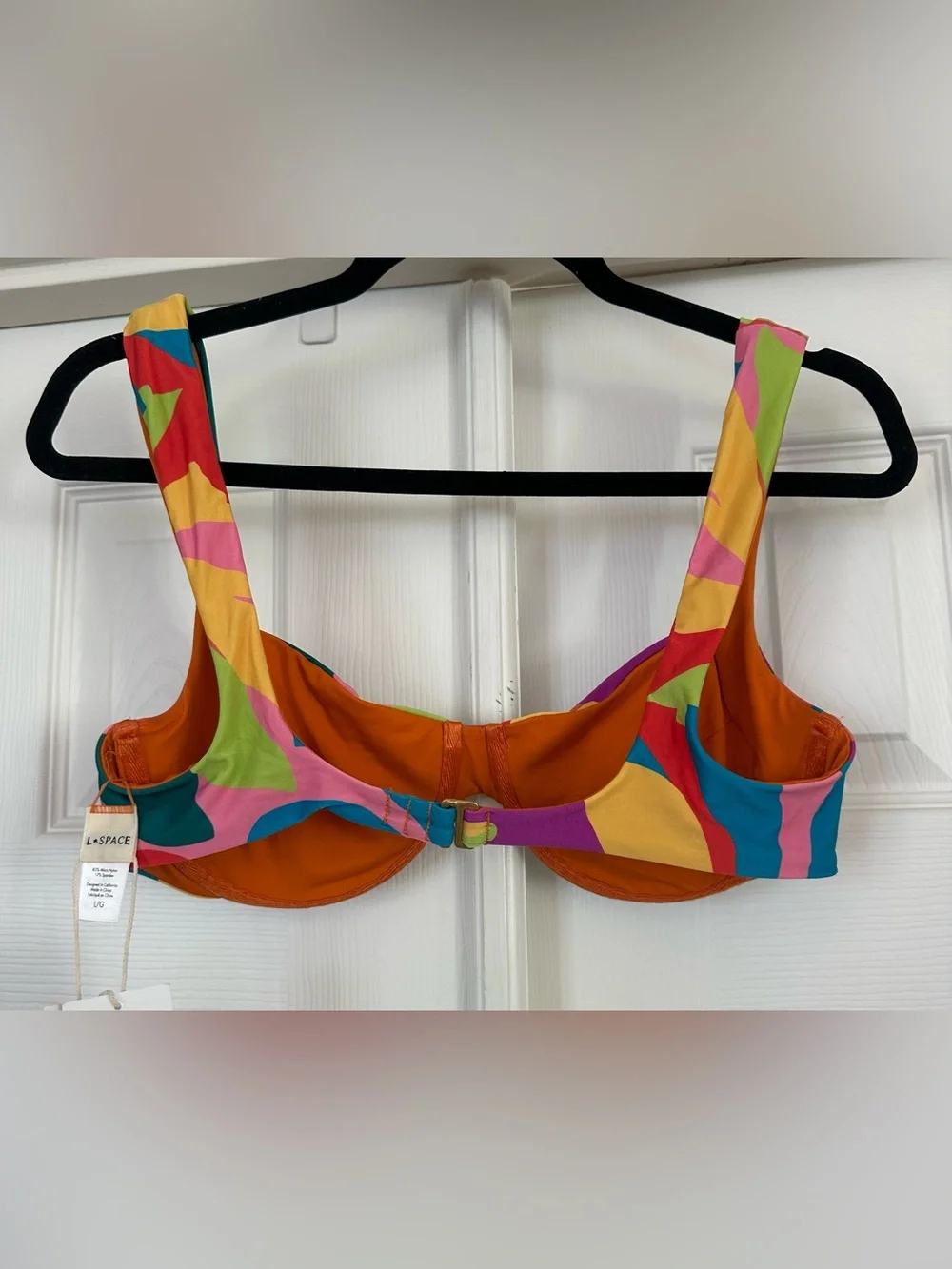 L*SPACE PRINTED STELLA BIKINI TOP COPACABANA size Large